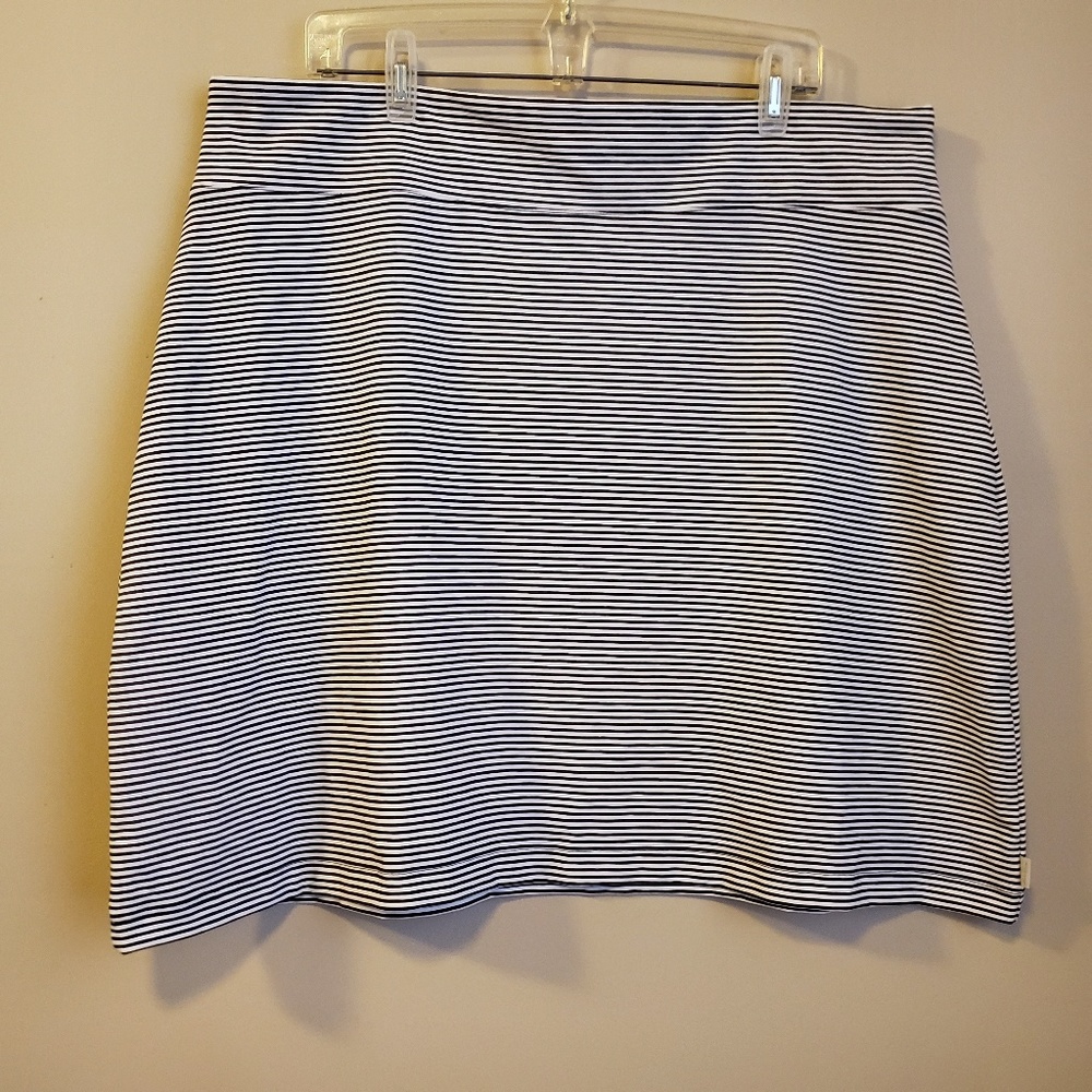 Eddie Bauer Black & White Striped Skirt - Size 2X